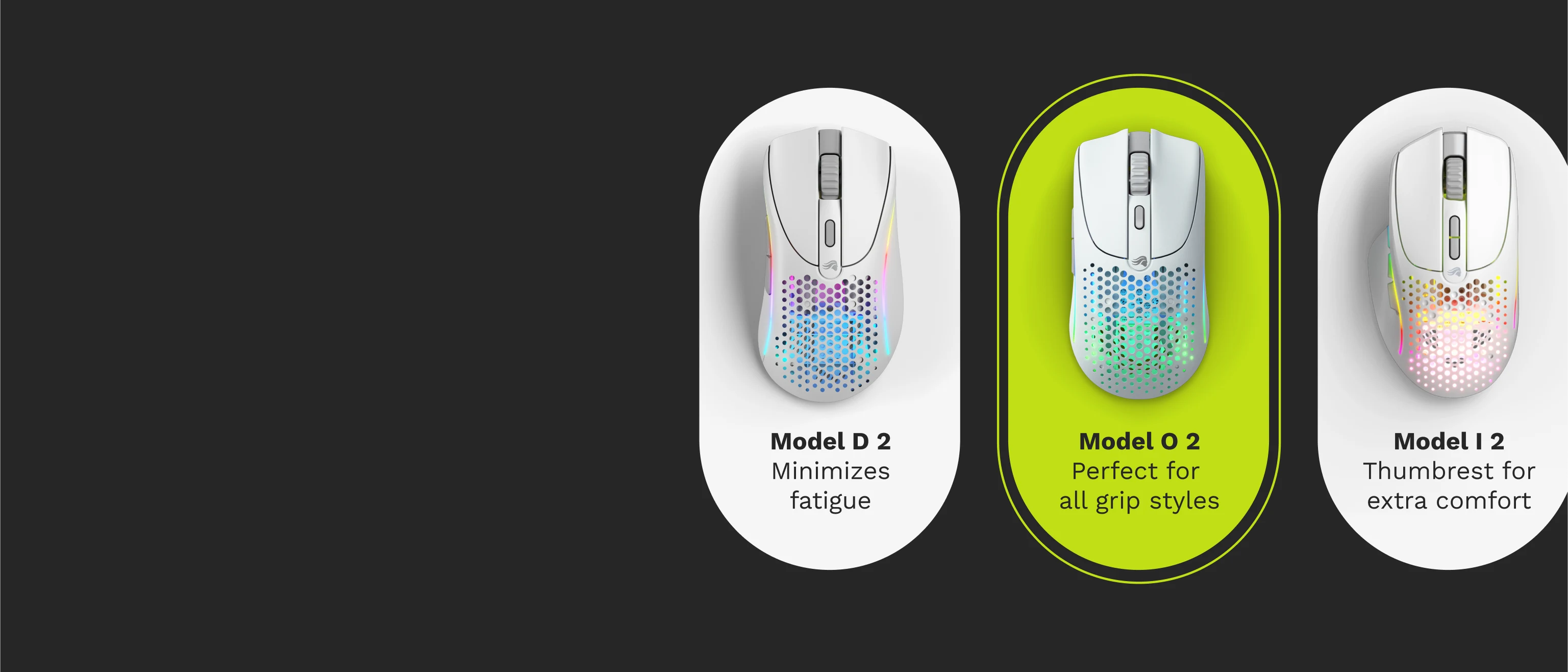 Glorious Model O 2 Wireless Gaming Mouse Dual Mode 2.4GHz & Bluetooth Wireless 68g Superlight with 26k BAMF 2.0 Sensor 29 Find your perfect V2 mouse based on playstyle and grip